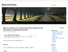 Tablet Screenshot of dailycatfacts.com